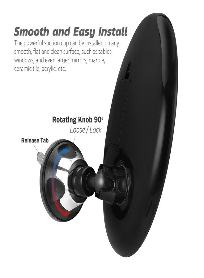 سنوفلاكس سنوفلاكس مرآة سنوفليكس سنوفليكس مكبرة 10x مع إضاءة - مرآة مكياج 7.9 بوصة بإضاءة تكبير وأكواب شفط - سهلة الاستخدام - مفصل دوار 360 درجة - Image 4